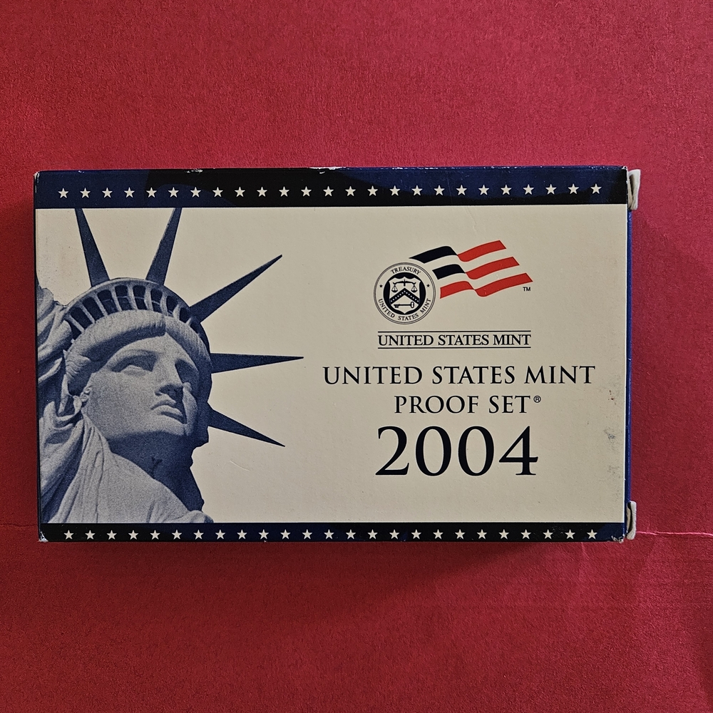United States Mint 2004 Proof Set - Blue and White Collector Box